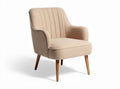 Fabric lounge chair with wooden legs and contemporary design 70 x 70 x 80cm