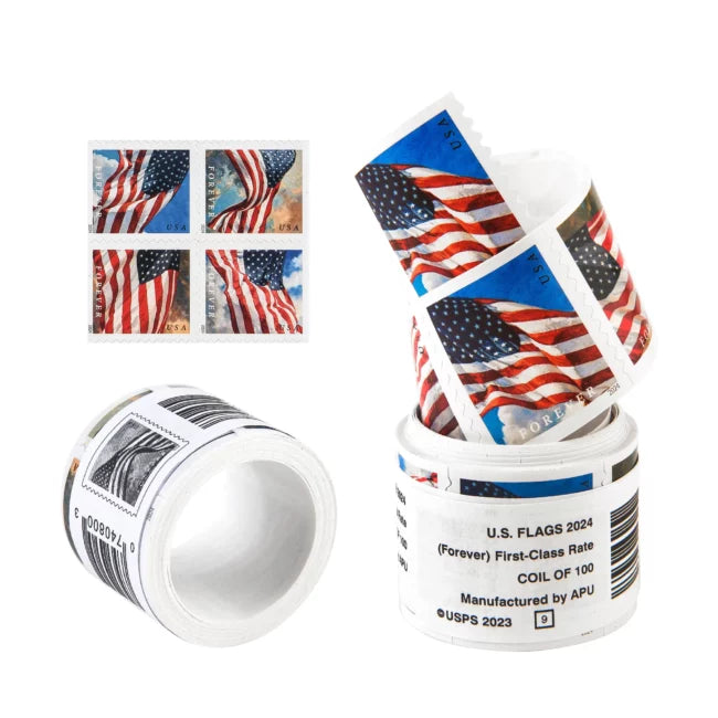 Flag Forever Stamps  ¨C 50 Rolls Coil -(Self-Adhesive)  ¨C 5000 Stamps -(2017-50 Roll of (5000 Pcs))