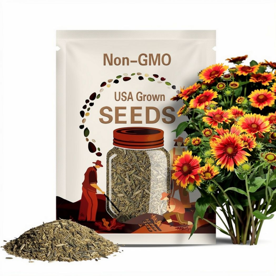 Blanket Flower Seeds - Dwarf Goblin - Authentic Seeds - Cold Resistant - Fast Growing - Easy To Grow - Planting In Spring #8066